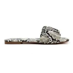 Sale Naomi Ruched Sandal In Snake Print - CaringForTots - Professional Baby and Children's Products | Caring for Growth, Caring for Every Moment