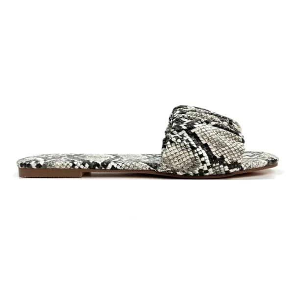 Sale Naomi Ruched Sandal In Snake Print - CaringForTots - Professional Baby and Children's Products | Caring for Growth, Caring for Every Moment