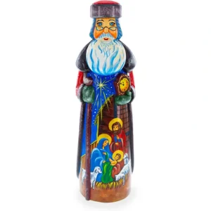 Flash Sale Nativity Scene Hand Carved Ukrainian Solid Wood Santa Figurine 11 Inches - CaringForTots - Professional Baby and Children's Products | Caring for Growth, Caring for Every Moment