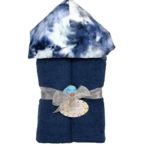 Best Sale Navy Tie Dye Deluxe Hooded Towel - CaringForTots - Professional Baby and Children's Products | Caring for Growth, Caring for Every Moment