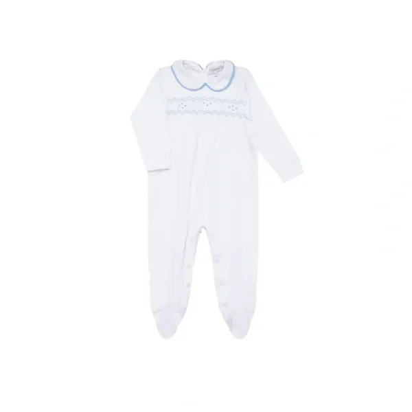 Best Sale Nella Smocked Baby Boy Footie - CaringForTots - Professional Baby and Children's Products | Caring for Growth, Caring for Every Moment
