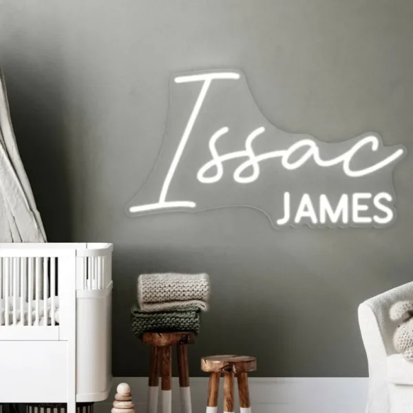 Sale Neon Custom Stacked Personalized Sign - CaringForTots - Professional Baby and Children's Products | Caring for Growth, Caring for Every Moment