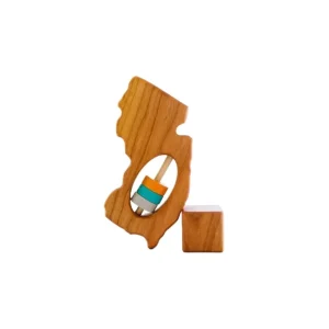 Clearance New Jersey State Wooden Baby Rattle - CaringForTots - Professional Baby and Children's Products | Caring for Growth, Caring for Every Moment