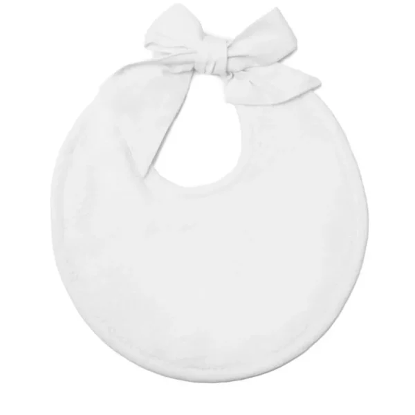 Online Newborn Bib | White Linen - CaringForTots - Professional Baby and Children's Products | Caring for Growth, Caring for Every Moment