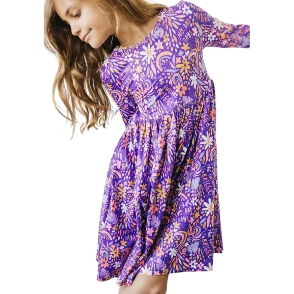 Cheap No Bad Days Pocket Twirl Dress - CaringForTots - Professional Baby and Children's Products | Caring for Growth, Caring for Every Moment