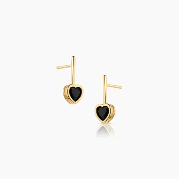 Best Sale Noemi Black Heart Earrings - CaringForTots - Professional Baby and Children's Products | Caring for Growth, Caring for Every Moment