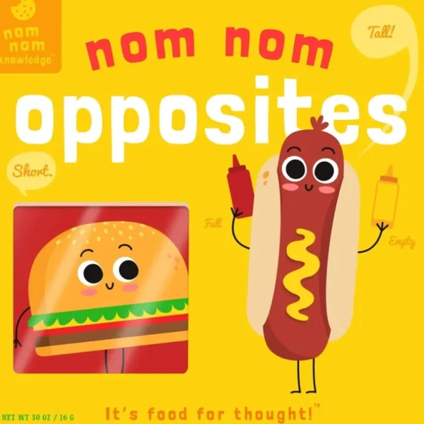 Clearance Nom Nom Opposites Book - CaringForTots - Professional Baby and Children's Products | Caring for Growth, Caring for Every Moment