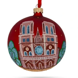 Hot Notre-dame De Paris, France Glass Ball Christmas Ornament 4 Inches - CaringForTots - Professional Baby and Children's Products | Caring for Growth, Caring for Every Moment