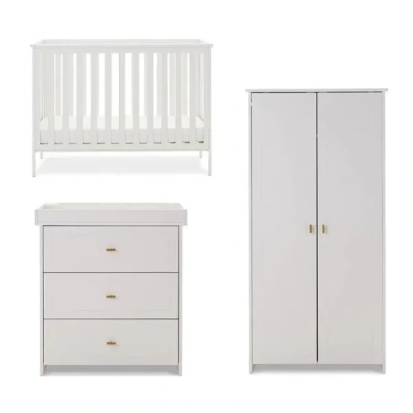 Best Obaby Evie Mini 3 Piece Room Set - White - CaringForTots - Professional Baby and Children's Products | Caring for Growth, Caring for Every Moment