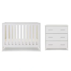 Sale Obaby Nika Mini 2 Piece Room Set - White Wash - CaringForTots - Professional Baby and Children's Products | Caring for Growth, Caring for Every Moment