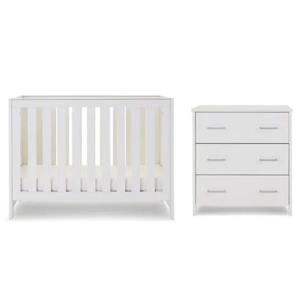 Sale Obaby Nika Mini 2 Piece Room Set - White Wash - CaringForTots - Professional Baby and Children's Products | Caring for Growth, Caring for Every Moment