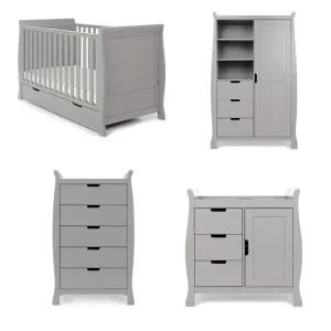 Cheap Obaby Stamford Classic 4 Piece Room Set - Warm Grey - CaringForTots - Professional Baby and Children's Products | Caring for Growth, Caring for Every Moment