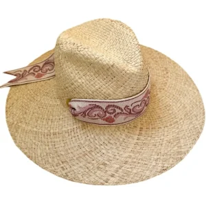 Outlet Oleander Sun Hat - Vintage Aubergine Lily Tapestry Ribbon - CaringForTots - Professional Baby and Children's Products | Caring for Growth, Caring for Every Moment