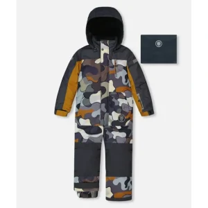Discount One Piece Snowsuit Dark Gray Printed Camo by Deux par Deux - CaringForTots - Professional Baby and Children's Products | Caring for Growth, Caring for Every Moment