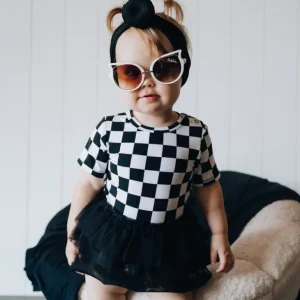 Sale Oreo Checkers Dream Tutu Bodysuit Dress - CaringForTots - Professional Baby and Children's Products | Caring for Growth, Caring for Every Moment