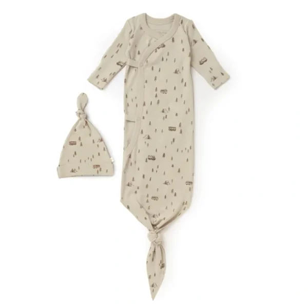 Store Organic Baby Sleep Gown Knotted - Camplife - CaringForTots - Professional Baby and Children's Products | Caring for Growth, Caring for Every Moment