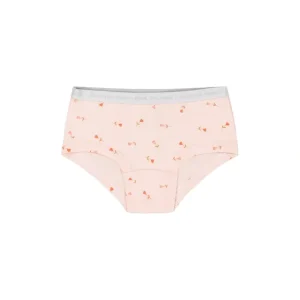 Online Organic Cotton Boyshort Pantie Pink Printed Flowers - CaringForTots - Professional Baby and Children's Products | Caring for Growth, Caring for Every Moment
