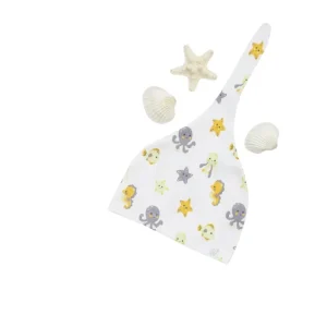 Store Organic Cotton Knotted Hat - Let's Sea - CaringForTots - Professional Baby and Children's Products | Caring for Growth, Caring for Every Moment