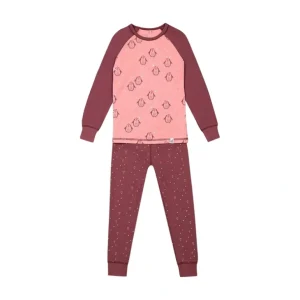 Online Organic Cotton Long Sleeve Two Piece Printed Penguins Pajama Set Pink - CaringForTots - Professional Baby and Children's Products | Caring for Growth, Caring for Every Moment