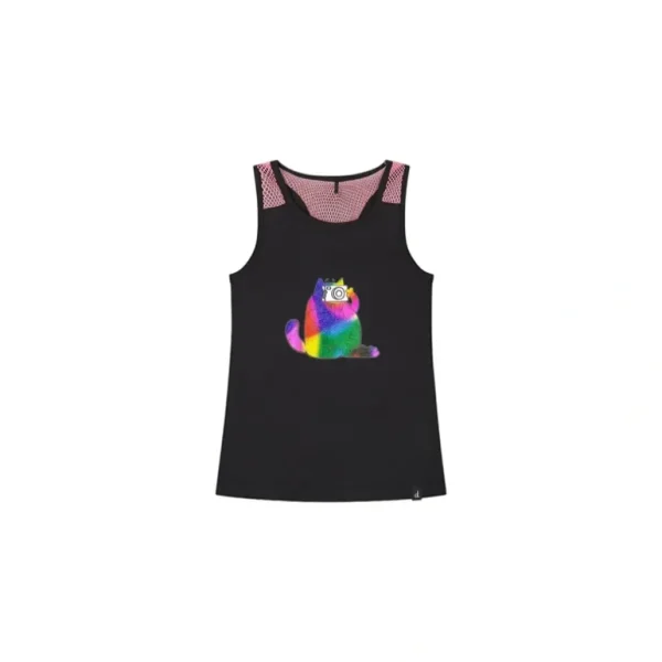 Cheap Organic Cotton Tank Top With Mesh Back Black - CaringForTots - Professional Baby and Children's Products | Caring for Growth, Caring for Every Moment