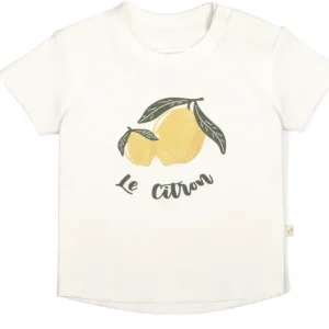 Shop Organic Crew Neck Tee - Le Citron - CaringForTots - Professional Baby and Children's Products | Caring for Growth, Caring for Every Moment