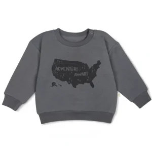 Cheap Organic Fleece Sweatshirt - Adventure Awaits - CaringForTots - Professional Baby and Children's Products | Caring for Growth, Caring for Every Moment