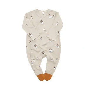 Cheap Organic Zoo Suit with Contrast Feet - Cotton Field - CaringForTots - Professional Baby and Children's Products | Caring for Growth, Caring for Every Moment