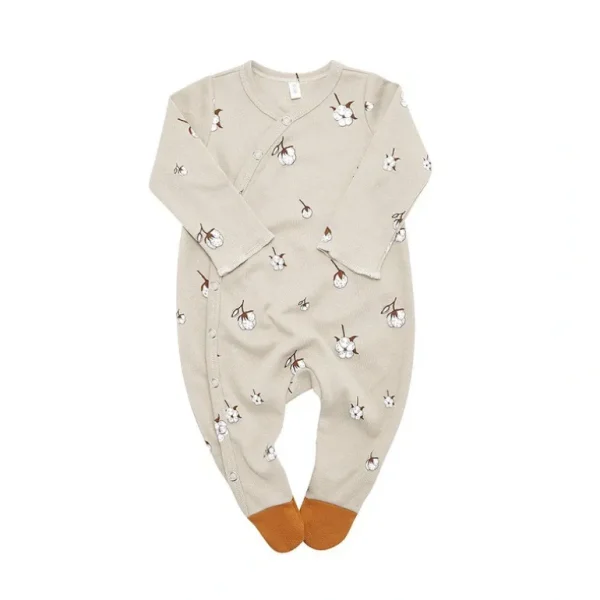 Cheap Organic Zoo Suit with Contrast Feet - Cotton Field - CaringForTots - Professional Baby and Children's Products | Caring for Growth, Caring for Every Moment