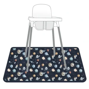 Fashion Outer Space Splash Mat - A Waterproof Catch-all For Highchair Spills And More! - CaringForTots - Professional Baby and Children's Products | Caring for Growth, Caring for Every Moment