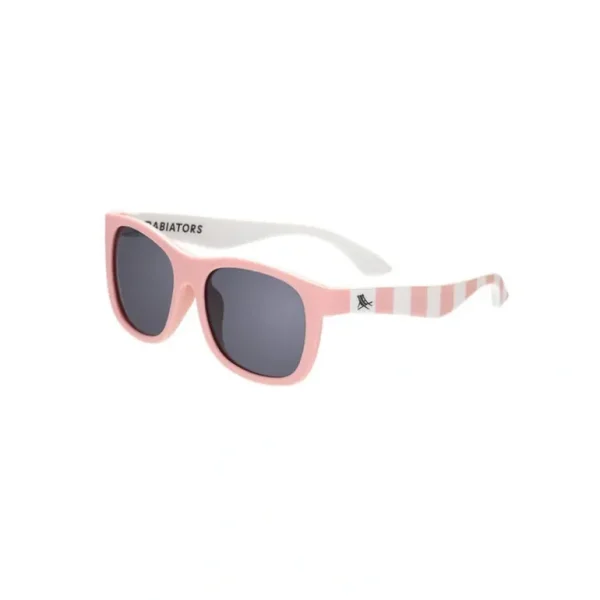 Cheap Outlet - Babiators X Dock & Bay Original Navigator Sunglasses - Malibu Pink Stripe - CaringForTots - Professional Baby and Children's Products | Caring for Growth, Caring for Every Moment