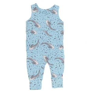 Flash Sale Overall - Swirling Sharks - CaringForTots - Professional Baby and Children's Products | Caring for Growth, Caring for Every Moment