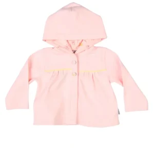 Hot Pale Pink Baby Jacket With Yellow Piping - CaringForTots - Professional Baby and Children's Products | Caring for Growth, Caring for Every Moment