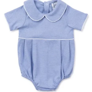 Best Sale Palmer Boys' Pima Cotton Bubble- Blue Stripes - CaringForTots - Professional Baby and Children's Products | Caring for Growth, Caring for Every Moment