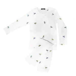 New Pastel Dragonflies Loungewear Set, White - CaringForTots - Professional Baby and Children's Products | Caring for Growth, Caring for Every Moment