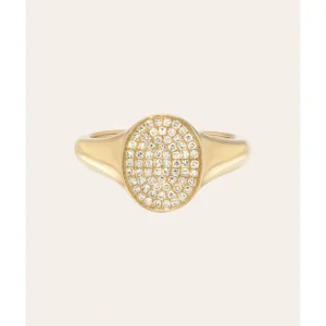 Best Pave Diamond Signet Ring - CaringForTots - Professional Baby and Children's Products | Caring for Growth, Caring for Every Moment