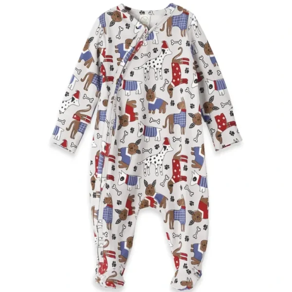 Clearance Pawsome Pals Bamboo Zipper Romper - CaringForTots - Professional Baby and Children's Products | Caring for Growth, Caring for Every Moment