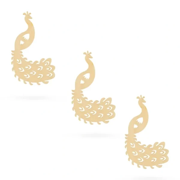 Shop All | 3 Peacocks Unfinished Wooden Shapes Craft Cutouts Diy Unpainted 3d Plaques 4 Inches - CaringForTots - Professional Baby and Children's Products | Caring for Growth, Caring for Every Moment