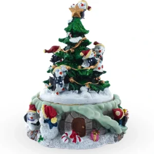 Flash Sale Penguin Festivity: Spinning Christmas Tree Musical Figurine With Decorating Penguins - CaringForTots - Professional Baby and Children's Products | Caring for Growth, Caring for Every Moment