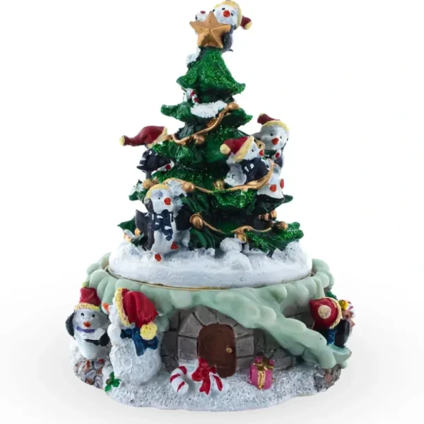 Flash Sale Penguin Festivity: Spinning Christmas Tree Musical Figurine With Decorating Penguins - CaringForTots - Professional Baby and Children's Products | Caring for Growth, Caring for Every Moment