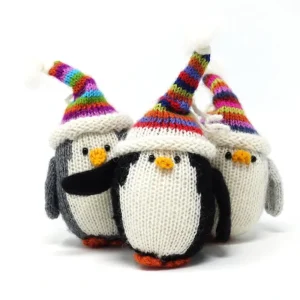 Flash Sale Penguin With Multi-colored Hat Ornament- Set Of 3 - CaringForTots - Professional Baby and Children's Products | Caring for Growth, Caring for Every Moment