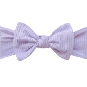 Clothing | Periwinkle Rib Knit Headband Bow - CaringForTots - Professional Baby and Children's Products | Caring for Growth, Caring for Every Moment