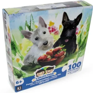 Shop All | 100 Piece Two Dogs Posing For Picture Puzzle For Kids - CaringForTots - Professional Baby and Children's Products | Caring for Growth, Caring for Every Moment