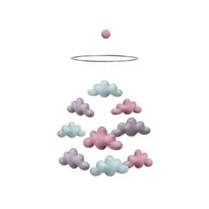 Toys | Pink Purple Cloud Mobile - CaringForTots - Professional Baby and Children's Products | Caring for Growth, Caring for Every Moment