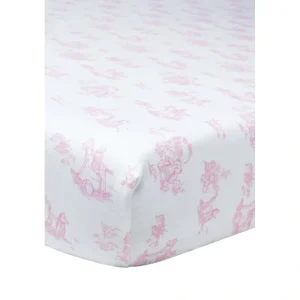 Pink Toile Baby Crib Sheets - CaringForTots - Professional Baby and Children's Products | Caring for Growth, Caring for Every Moment* Crib Sheets