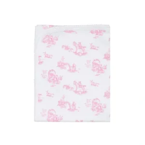 Pink Toile Blanket - CaringForTots - Professional Baby and Children's Products | Caring for Growth, Caring for Every Moment* Baby Blankets
