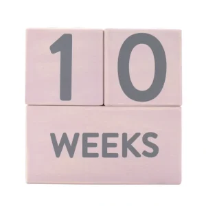 Pink Wooden Milestone Age Blocks - CaringForTots - Professional Baby and Children's Products | Caring for Growth, Caring for Every Moment* Clothing