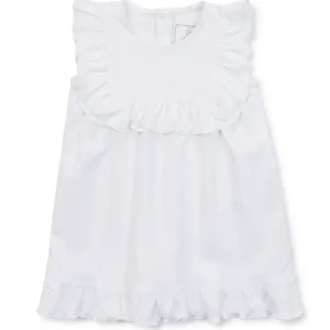 Piper Girls' Pima Cotton Dress - White - CaringForTots - Professional Baby and Children's Products | Caring for Growth, Caring for Every Moment* Dresses
