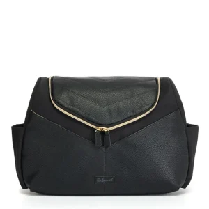 Pippa Vegan Leather Convertible Backpack Black - CaringForTots - Professional Baby and Children's Products | Caring for Growth, Caring for Every Moment* Diaper Bags