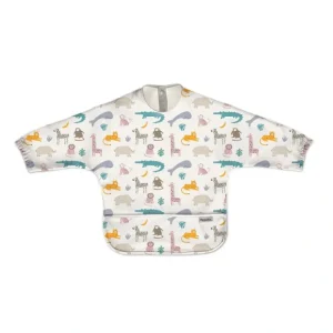 Pippeta Waterproof Cape Sleeved Bib - Safari - CaringForTots - Professional Baby and Children's Products | Caring for Growth, Caring for Every Moment* Bibs