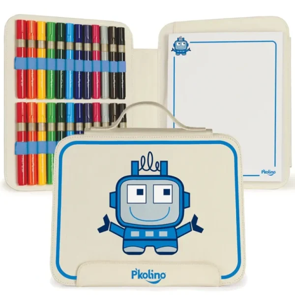 Cheap P'kolino Travel Art Set - Robot - CaringForTots - Professional Baby and Children's Products | Caring for Growth, Caring for Every Moment